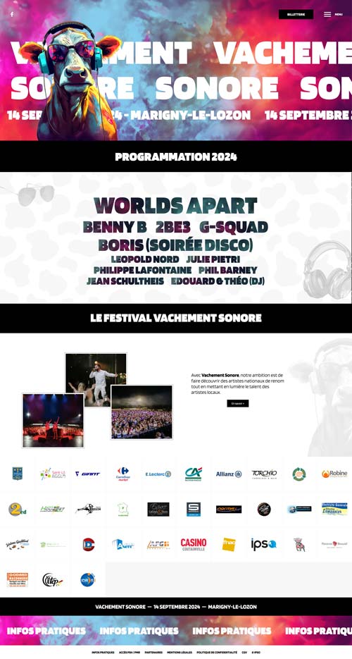 creation site internet festival vachement sonore Manche
