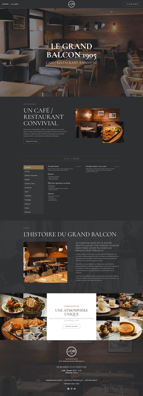 creation site restaurant le GB 1905 Saint-Lô